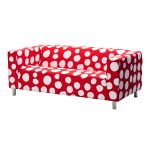 KLIPPAN Sofa dwuosobowa z pokryciem Dottevik czerwonym , IKEA