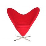 Heart Cone Chair Fotel czerwony IDEAL MEBLE