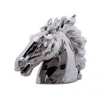 Deco Horse Head Silver Figura Kare Design Czerwona Maszyna