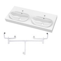 Ikea_armatura łazien_umywalki_podwójna umywalka Braviken