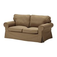 EKTORP / IDEMO dwuosobowa jasnobrązowa Sofa - Ikea