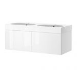 GODMORGON / BRÅVIKEN Szafka pod umywalkę z 2 szufladami biała - Ikea